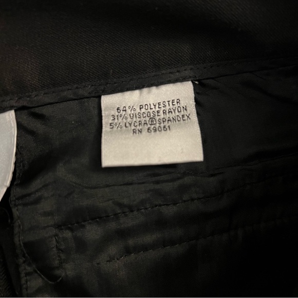 Talbots Dress Pants Womens 6 Black Stretch Straight Leg Trouser Polyester Blend - Picture 8 of 15